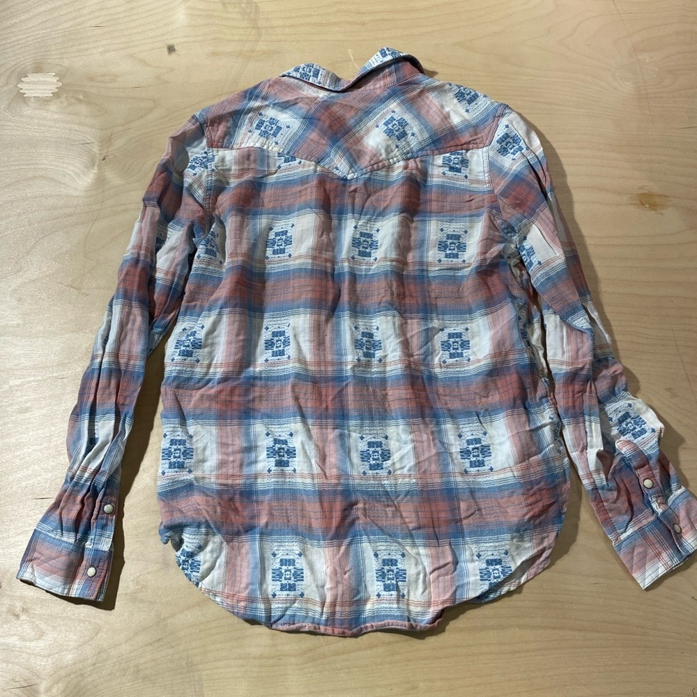American Eagle Vintage Boyfriend Snap Closure Shirt Medium (FK) - Picture 14 of 15